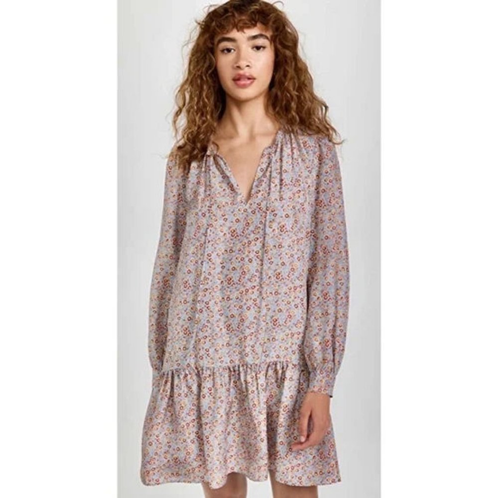 Rebecca Taylor Silk Violet Fleur Silk Dress